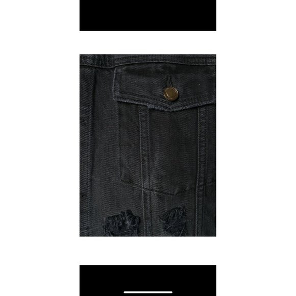 Saint Laurent Distressed Denim Waistcoat - Picture 5 of 8